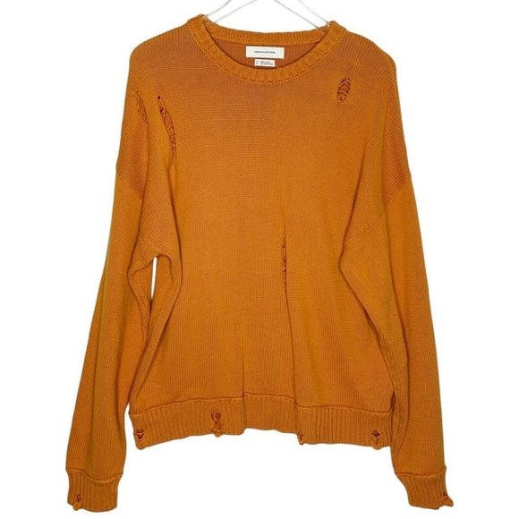 Urban Outfitters Unisex Burnt Orange Distressed Sweater Size M - Picture 3 of 6
